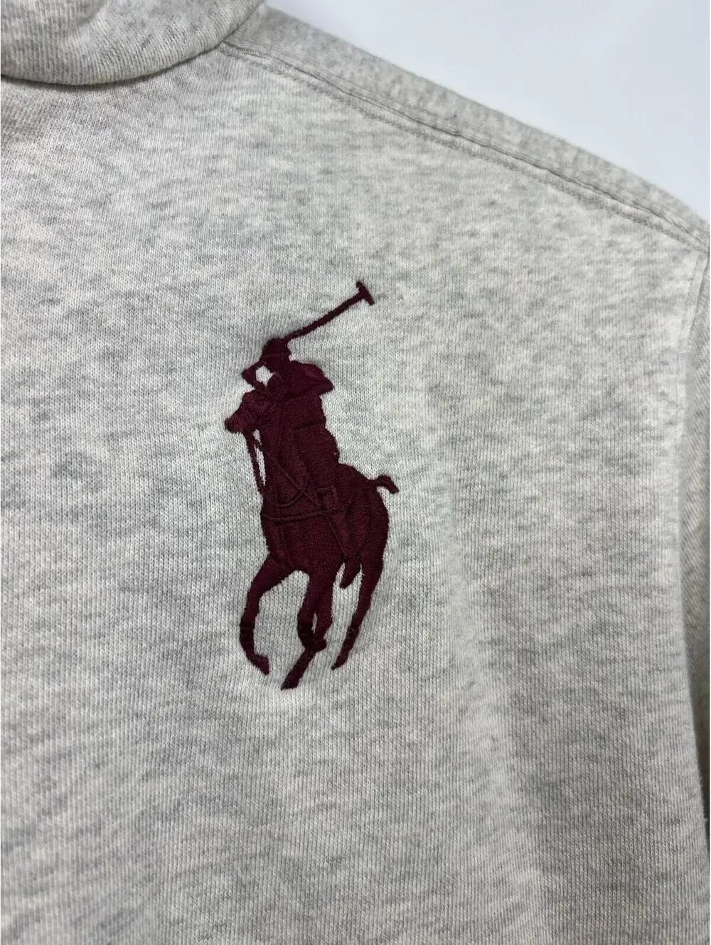 Polo Ralph Lauren Sweatshirt Boys XL 18-20 Gray Fleece 1/4 Zip Big Pony